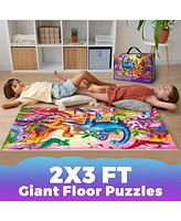 Quokka 2x3 Feet 48 Piece Giant Floor Puzzles for Kids Ages 3-5