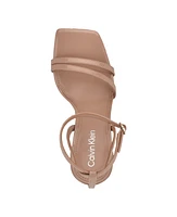 Calvin Klein Women's Sassa Block Heel Square Toe Dress Sandals