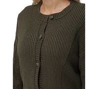 Frye Women's Cotton Ribbed Button-Front Cardigan