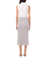 Vince Camuto Women's Metallic-Knit Midi Skirt