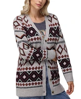 Frye Women's Southwestern Fair Isle Button-Up Cardigan