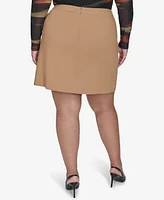 Dkny Plus Faux-Wrap Midi Skirt