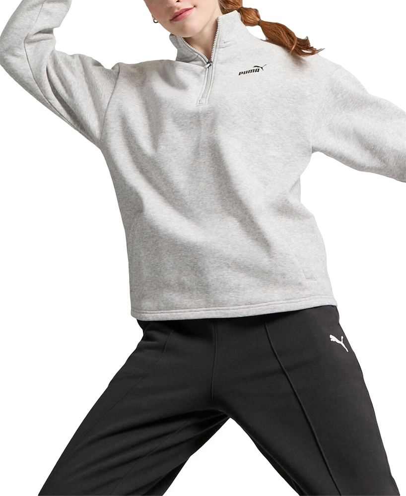 Puma Women's Essential+ Half-Zip Fleece Sweatshirt