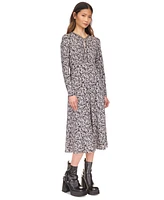 Michael Kors Chain-Neck Keyhole Printed Dress