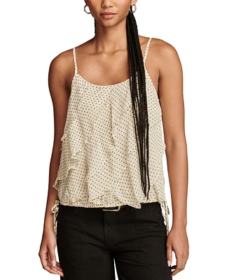 Lucky Brand Women's Printed Long Ruffle Camisole