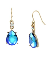 Betsey Johnson Faux Stone Gem Drop Earrings