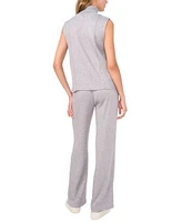 Vince Camuto Womens Knit Sleeveless Turtleneck Wide Leg Pants