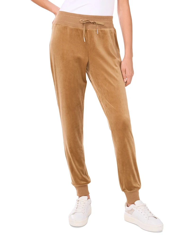 Vince Camuto Women's Velour Drawstring-Waist Jogger Pants