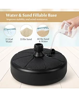 Givimo 27 lbs Fillable Round Umbrella Base Stand for Yard Garden Poolside