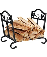 Givimo Foldable Firewood Log Rack Steel Wood Storage Holder