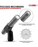 5 Core Dynamic Instrument Microphone Professional Xlr Cardioid Uni Directional Pencil Stick Condenser Mic