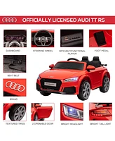 Aosom 6V Kids Electric Ride On Car, Licensed Audi Tt Rs with Seat, Remote