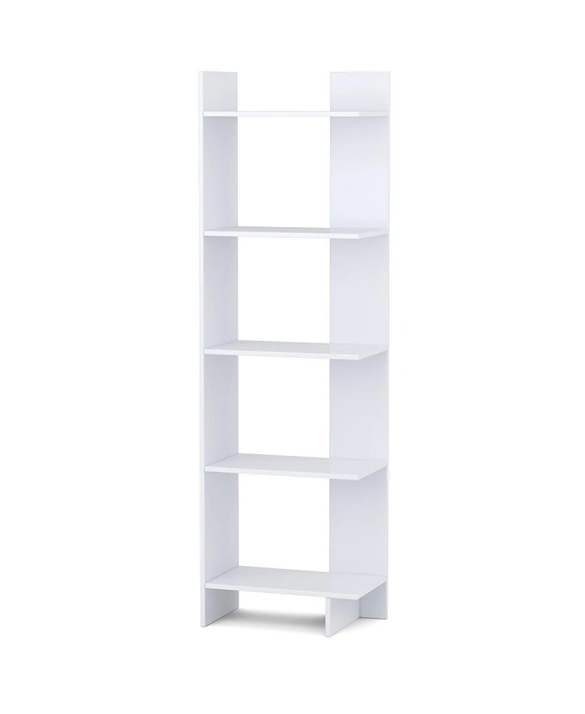 Sugift 5-tier Freestanding Decorative Storage Display Bookshelf