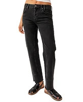 Free People Women's Risk Taker High-Rise Straight-Leg Jeans