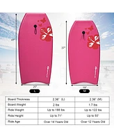Sugift 41 Inch Lightweight Bodyboard Surfing with Leash Eps Core Boarding Ixpe