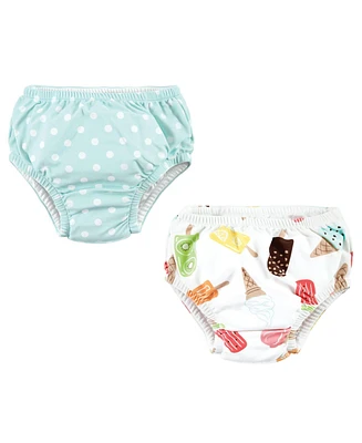Hudson Baby Baby Girls Hudson Swim Diapers, Flamingo Tropical, 6-12 Months