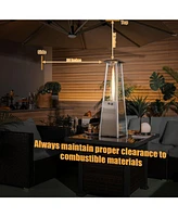 Inolait 9500 Btu Portable Stainless Steel Tabletop Patio Heater with Glass Tube