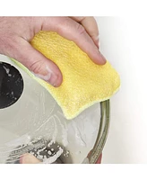 Superio Microfiber Kitchen Dishwashing Yellow Sponges Scrubbing Sponges