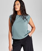 And Now This Women's Scuba Crewneck Sleeveless Top, Created for Macy's