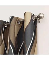 Intersect Ogee Print Semi-Sheer Grommet Curtain Panel
