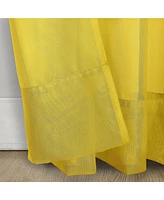 No. 918 Calypso Voile Sheer Rod Pocket Curtain Panel, 63" L x 59" W