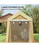 Streamdale Furniture 7' x 12' Garden Storage Tent: Waterproof Shed Shelter for Bikes, Tools, More