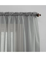 Sheer Voile Rod Pocket Curtain Panel