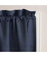 No. 918 Martine Microfiber Semi-Sheer Rod Pocket Kitchen Curtain Valance and Tiers Set