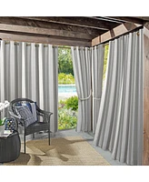 Sun Zero Valencia 54" x 84" Cabana Stripe Indoor/Outdoor Uv Protectant Curtain Panel