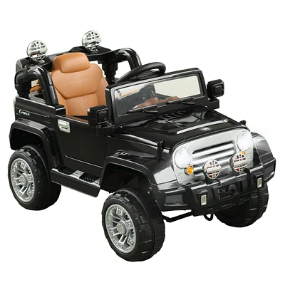 Streamdale Furniture 12V Kids Ride-On Truck with Music, Horn, Steering Wheel, Remote