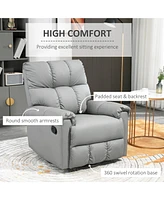 Streamdale Furniture Overstuffed Recliner with Footrest and Swivel Base