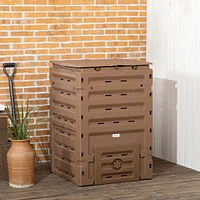 Streamdale Furniture 120 Gallon Garden Compost Bin with Vents & Sliding Doors