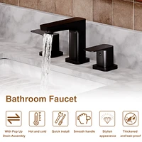 Casainc Drop-In 2-handle Bathroom Faucet with Drain Assembly