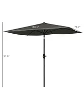 Streamdale Furniture 6.5' x 10' Rectangular Patio Umbrella