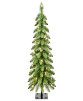 Puleo Pre-Lit Artificial Pencil Tree 3 ft.