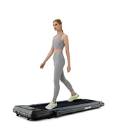 Vebreda 2 in 1 Folding Treadmill with Incline with Remote Control-Blue