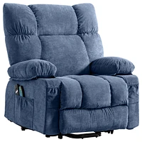 Streamdale Furniture Electric Recliner for Elderly with Side Pockets, Usb Port, Heat and Massage