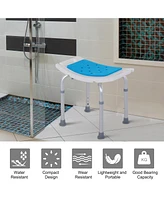 Streamdale Furniture 6-Level Adjustable Curved Bath Stool Spa Shower Chair Non-Slip Design