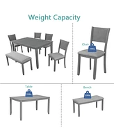 Streamdale Furniture 6-Piece Upholstered Dining Set with Rectangular Table