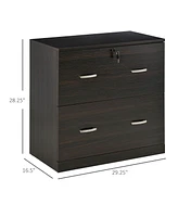 Streamdale Furniture 2-Drawer File Cabinet with Lock for Home Office