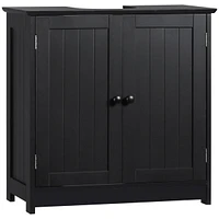 Streamdale Furniture Black 2-Door Pedestal Sink Vanity