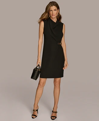 Donna Karan New York Women's Mock-Neck Shift Dress