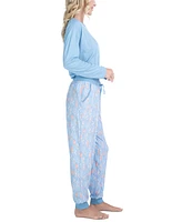 Muk Luks Women's 2-Pc. Lounge Loyalist Sweatshirt & Jogger Pants Pajamas Set