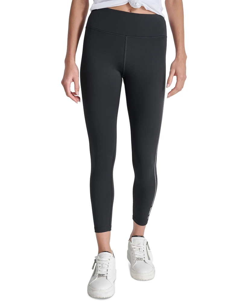 Dkny Women's High-Waisted Rhinestone-Trim Leggings