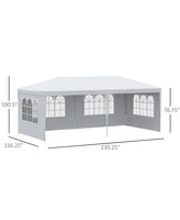 Streamdale Furniture 10' x 20' Party Tent Gazebo with Removable Walls