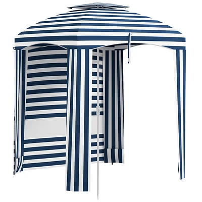 Streamdale Furniture Portable Beach Umbrella with Double-Top Cabana