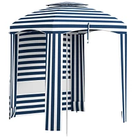 Simplie Fun Portable Beach Umbrella with Double-Top Cabana