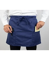 Arkwright Home Mariposa Half-Bistro Aprons (12 Pack), 18x30 in., Soft Polyester Blend, Color Options
