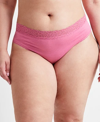 State of Day Women's Cotton Blend Lace-Trim Hipster Underwear, Created for Macy's