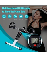 Vebreda Folding Under Desk Indoor Pedal Exercise Bike for Arms Legs